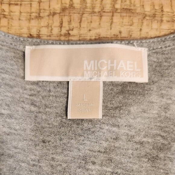 Michael Kors 1/4 Front Zip V-Neck Top Size Large - Picture 7 of 11